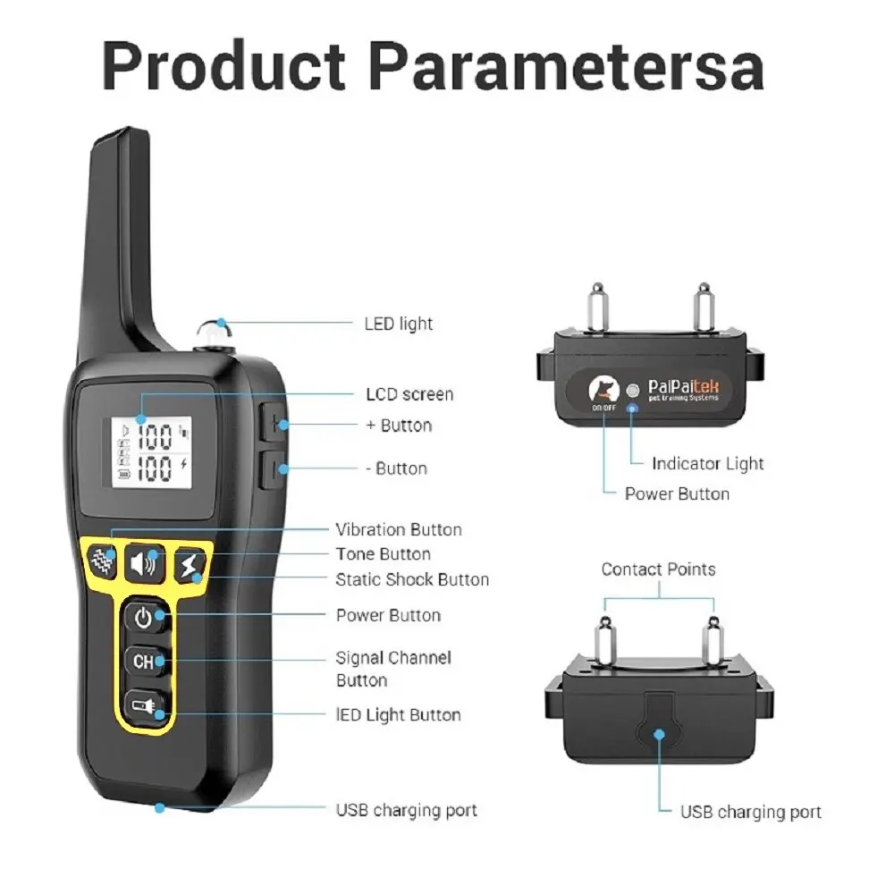 1000M 2-in-1 Dog Training Collar with Remote - Image 2