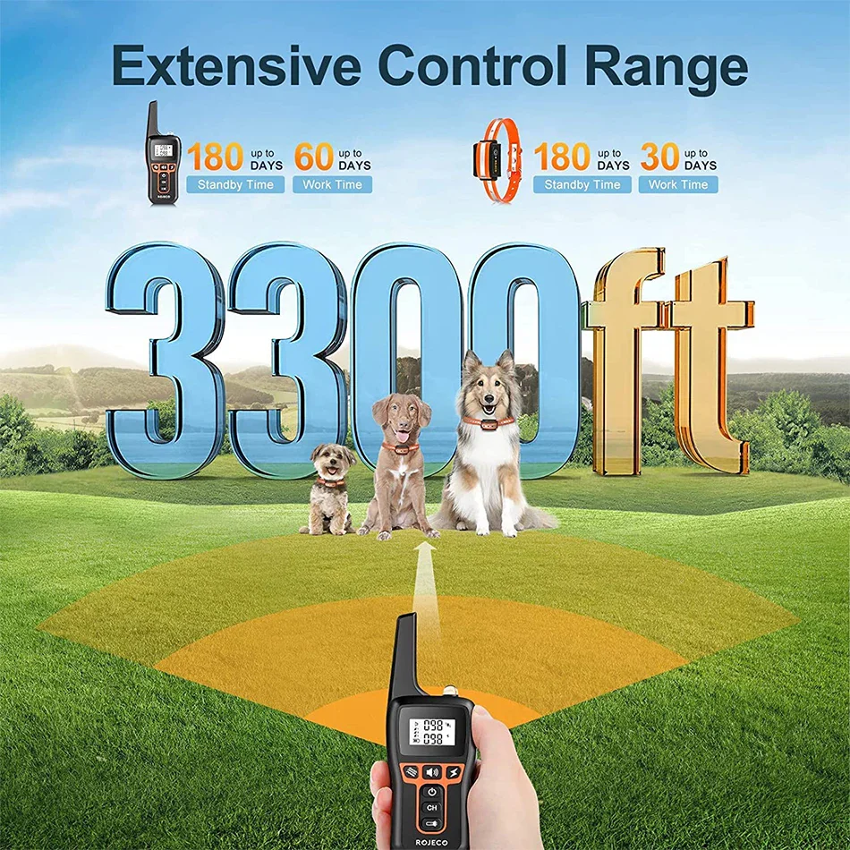1000m Electric Dog Training Collar & Remote Control for Pet Training  - Image 4