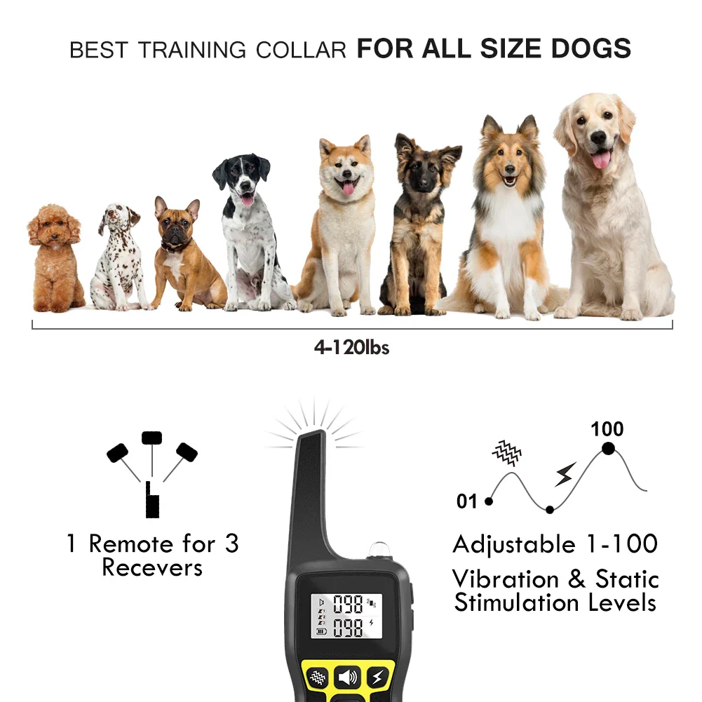 1000M Remote Dog Training Collar with Rechargeable Waterproof collar - Image 6