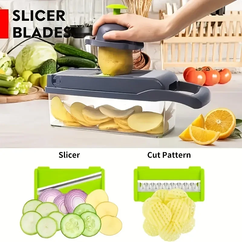 14/16 in 1 Multifunctional Vegetable Chopper Dicer Slicer - Image 3