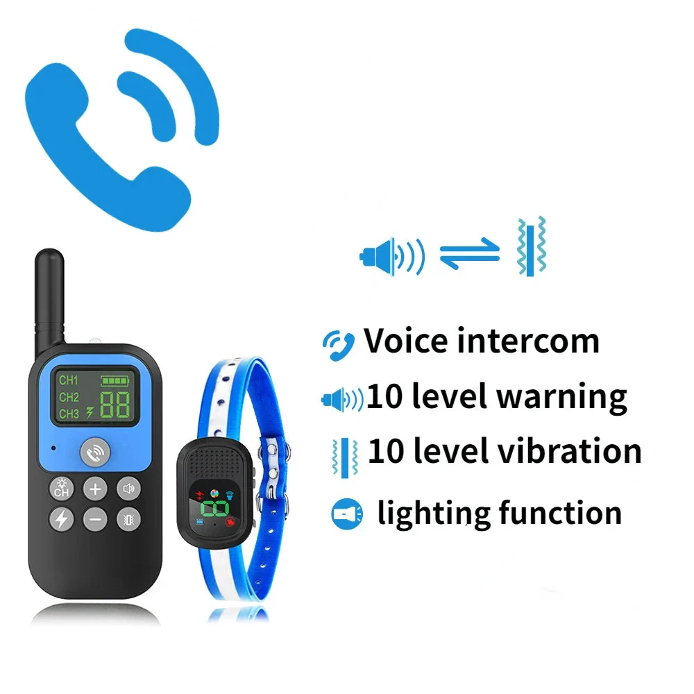 1500m Electric Dog Training Collar with Voice Walkie-Talkie - Image 7