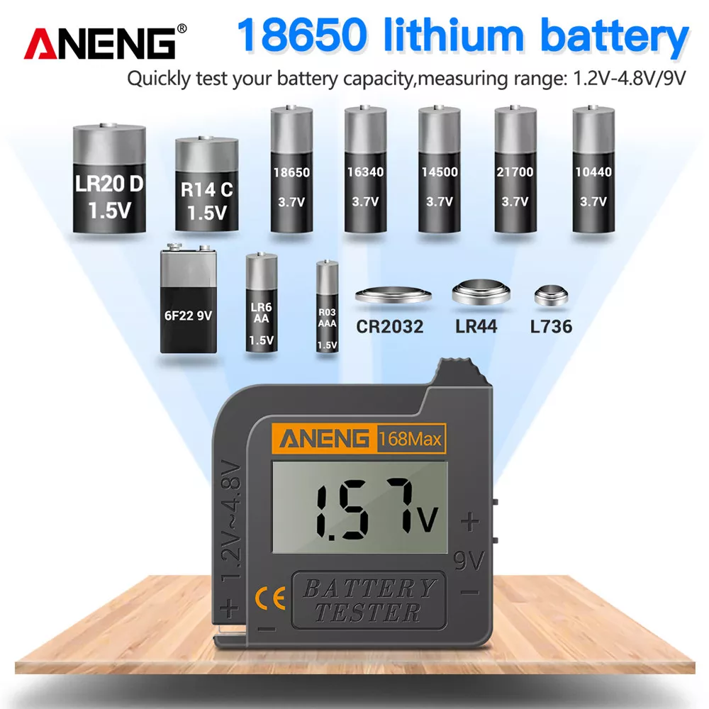168Max Digital Lithium Battery Tester