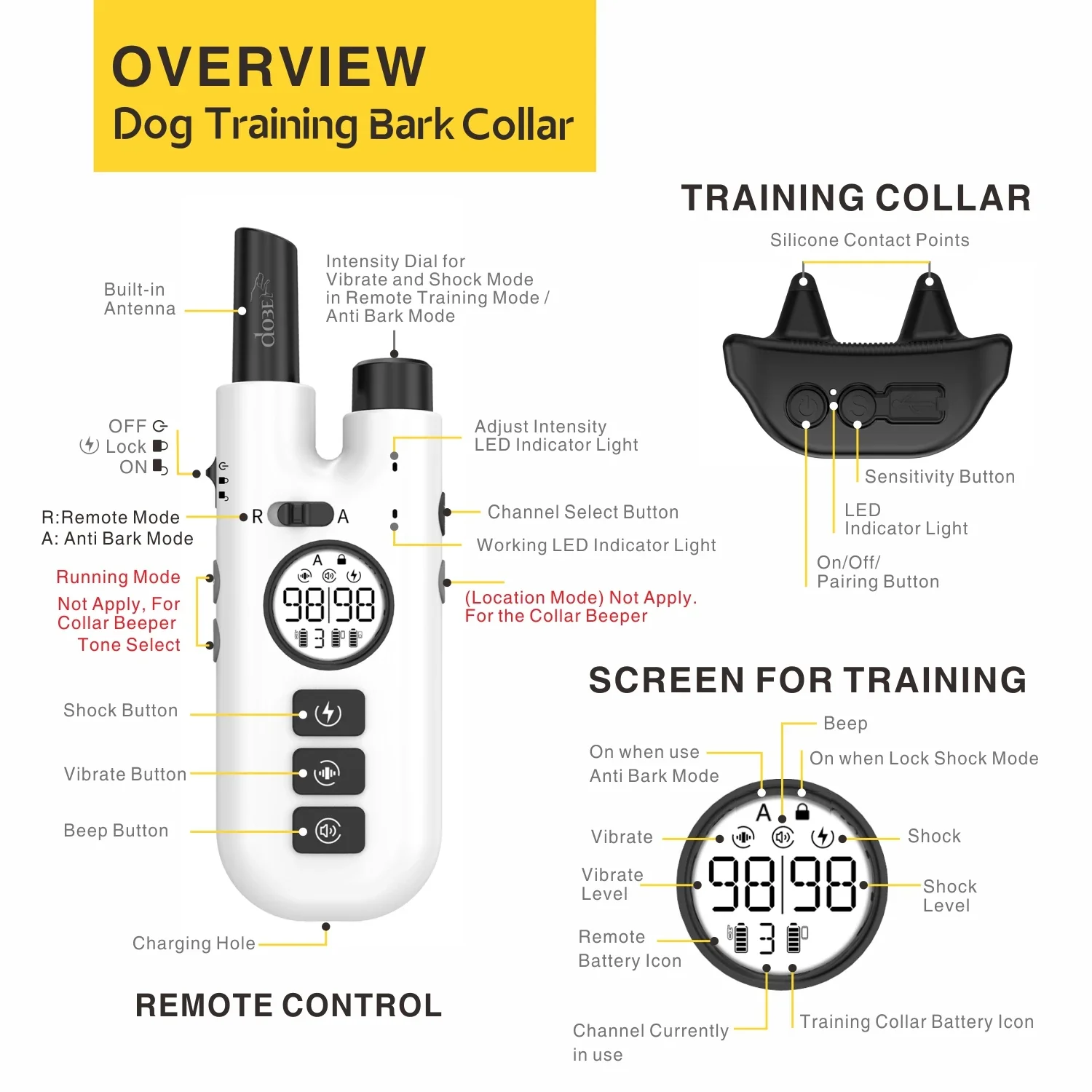 2-in-1 Dog Training and Anti-Bark Collar - Image 2