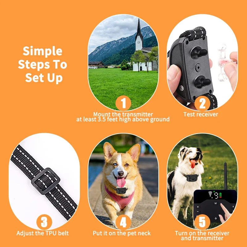 2-in-1 Wireless Dog Containment System & Training Collar - Image 6
