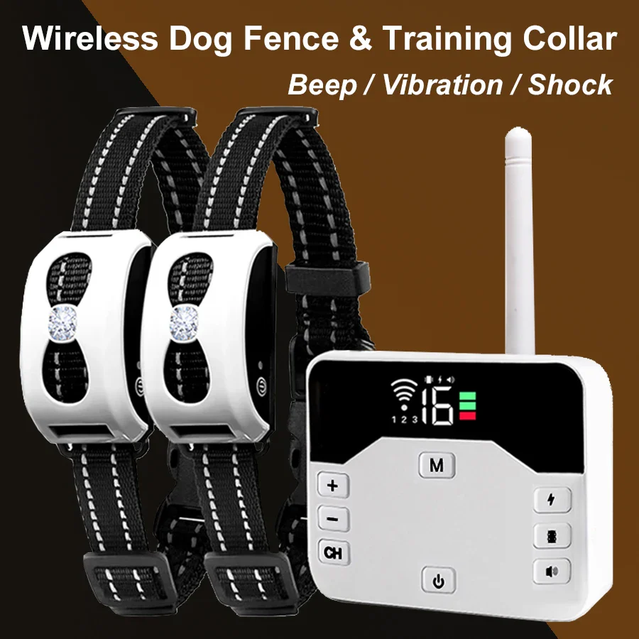2-in-1 Wireless Dog Fence System & Remote Training Collar - Image 2