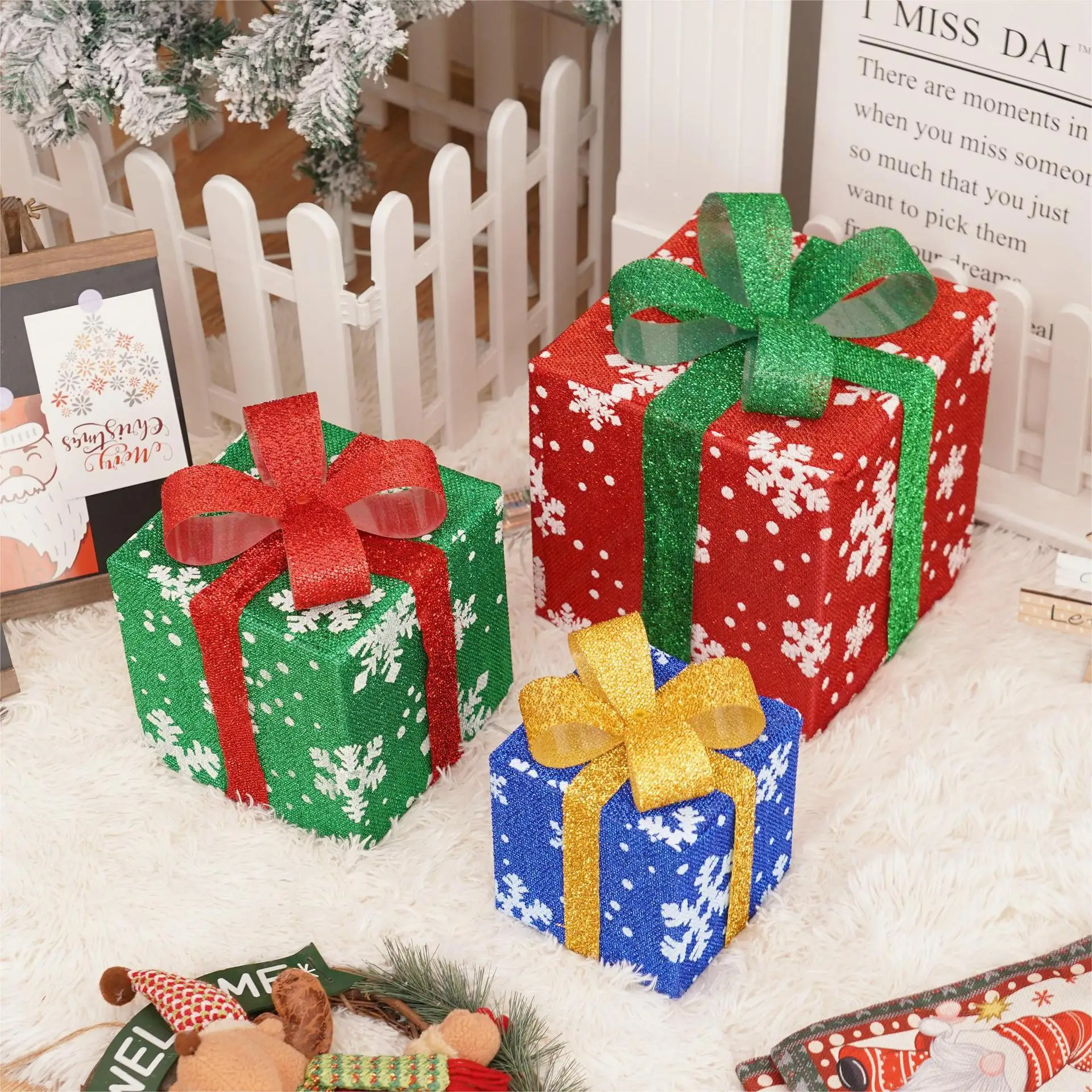 3-Piece LED Christmas Gift Box Lights - Image 9
