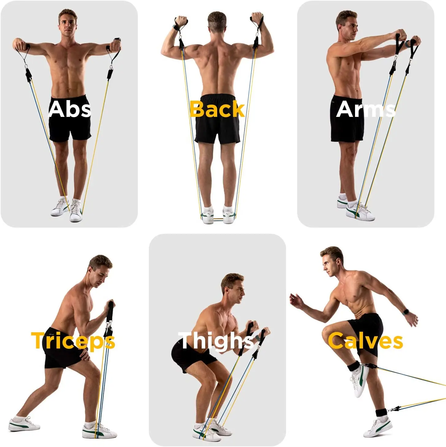 300lb Fitness Booty Resistance Elastic Band Workout Set - Image 4