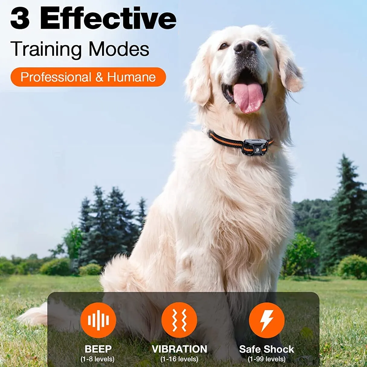 3300ft Rechargeable and Waterproof Dog Training Collar with Remote - Image 5