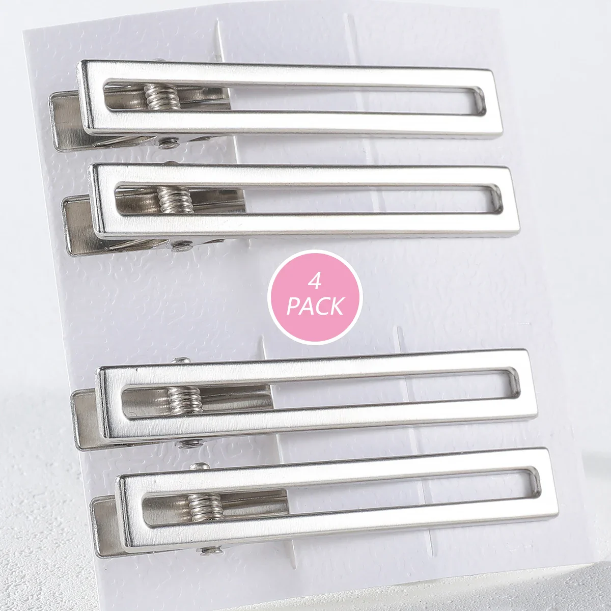 4/24PCs Set of Silver Y2K Hair Clips - Image 14