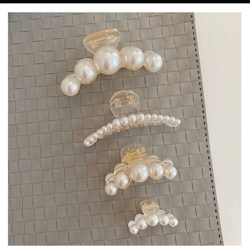4 Pack Pearl Hair Grab Clips - Image 4