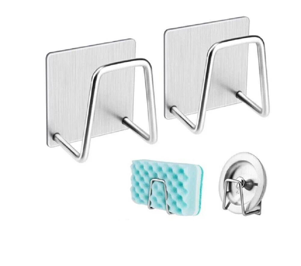 Stainless Steel Adhesive Sponge Holder (4-Pack) - Image 10