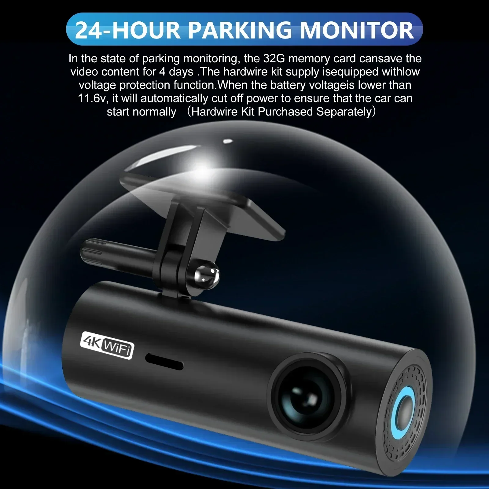 4K Car Dash Cam DVR Recorder with Wi-Fi & APP Control - Image 4