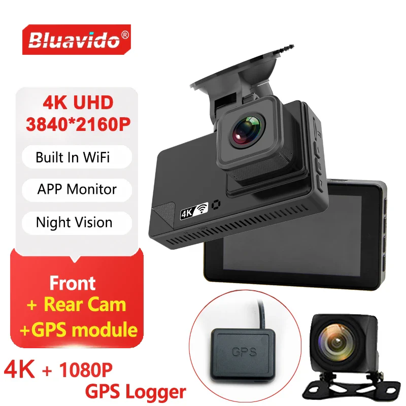 4K Ultra HD Dash Cam Car DVR Dual Camera 4K + 1080P Video Recording - Image 7