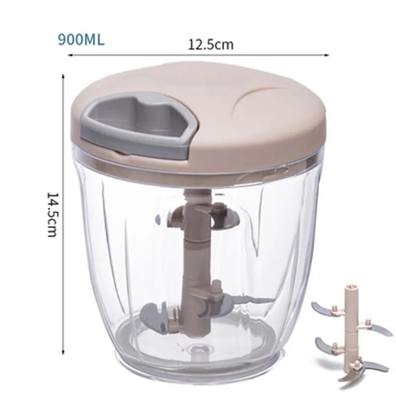500/900ML Manual Garlic / Vegetable Chopper - Image 11
