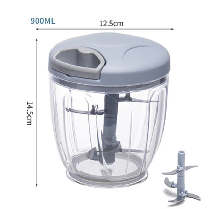500/900ML Manual Garlic / Vegetable Chopper - Image 6