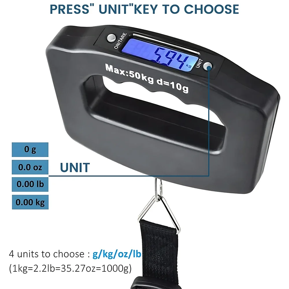 50kg/10g Digital Luggage Scale - Image 4
