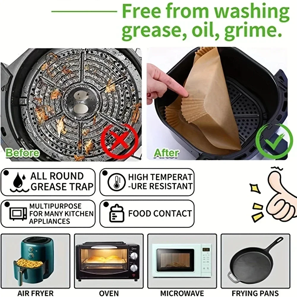 Air Fryer Disposable Parchment Paper (Pack of 50) - Image 5