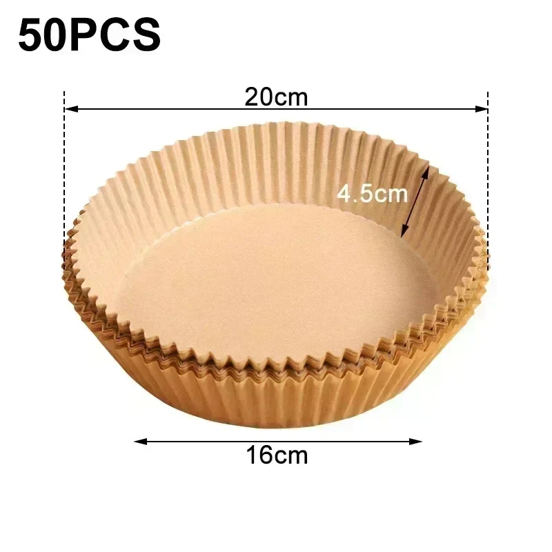50pcs Air Fryer Grease Absorbent Silicone Paper Pads - Image 9