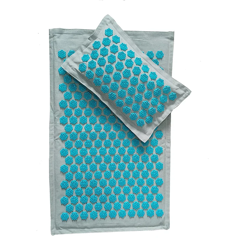 74x44cm Nature Linen Massage Yoga Mat - Image 30