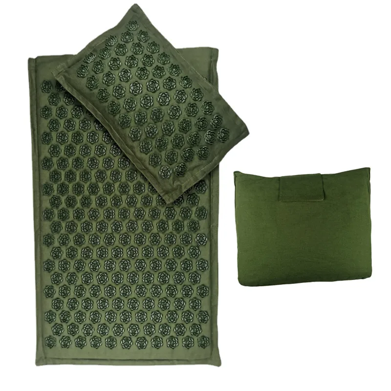74x44cm Nature Linen Massage Yoga Mat - Image 33