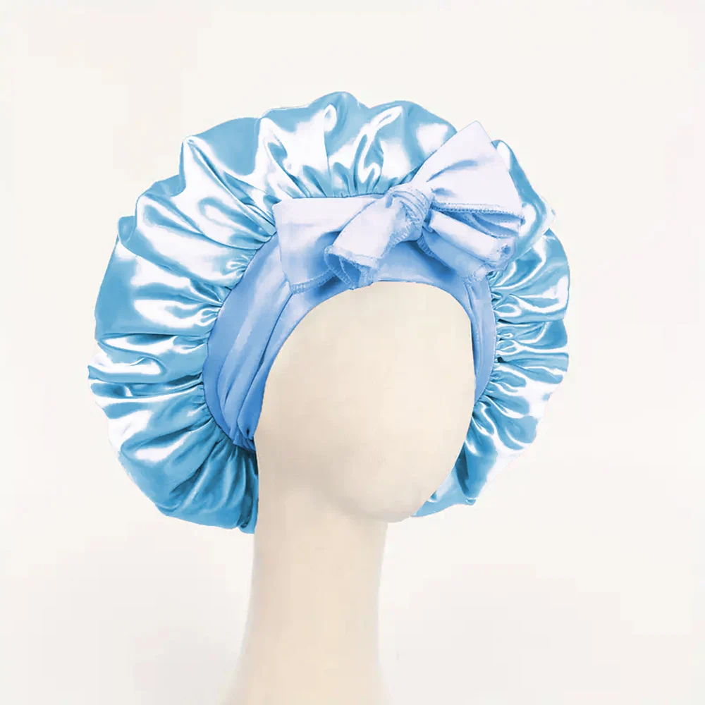 Adjustable Satin Bonnet with Tie - Image 10
