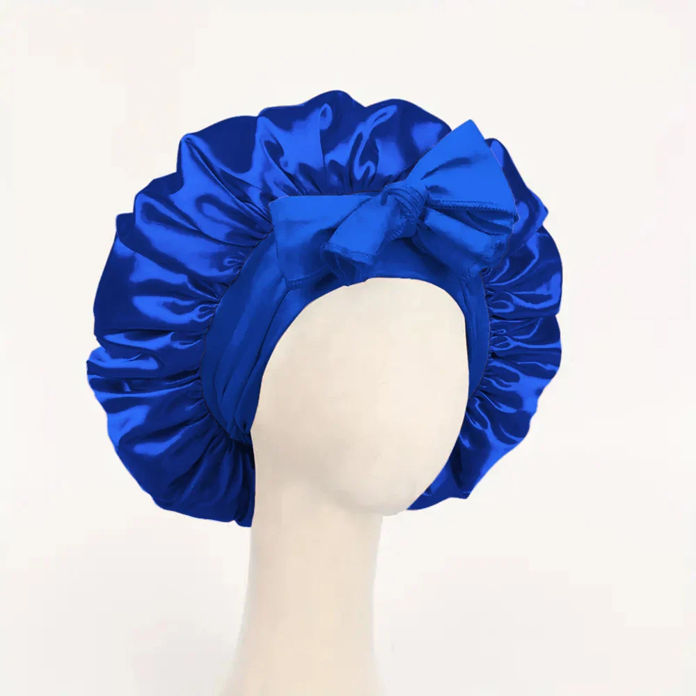 Adjustable Satin Bonnet with Tie - Image 11