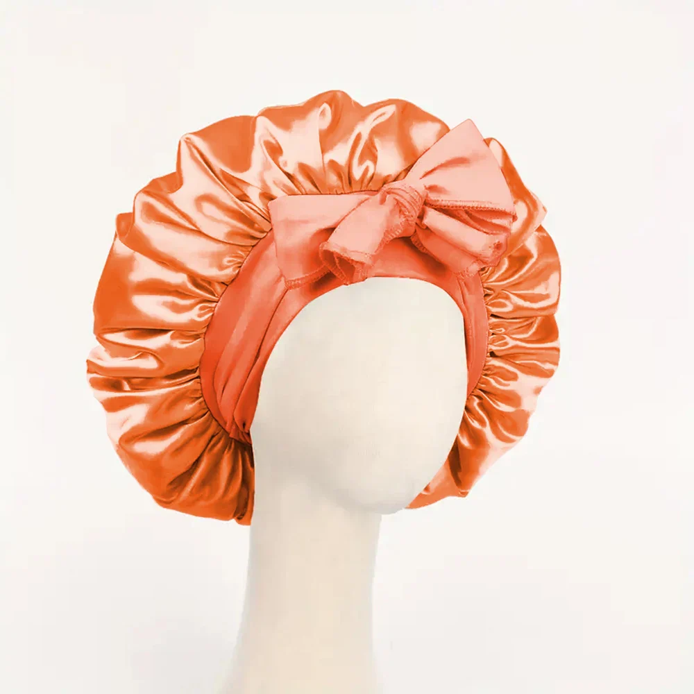 Adjustable Satin Bonnet with Tie - Image 13