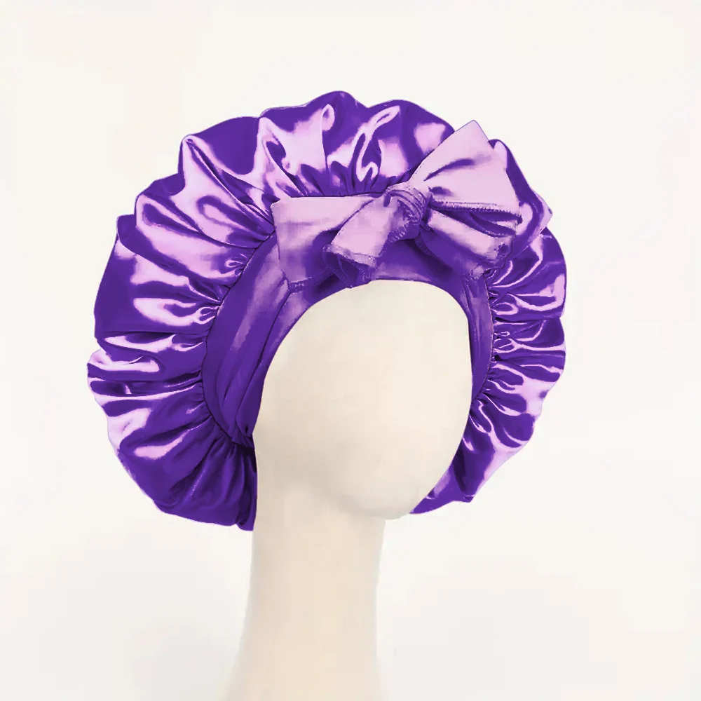Adjustable Satin Bonnet with Tie - Image 17