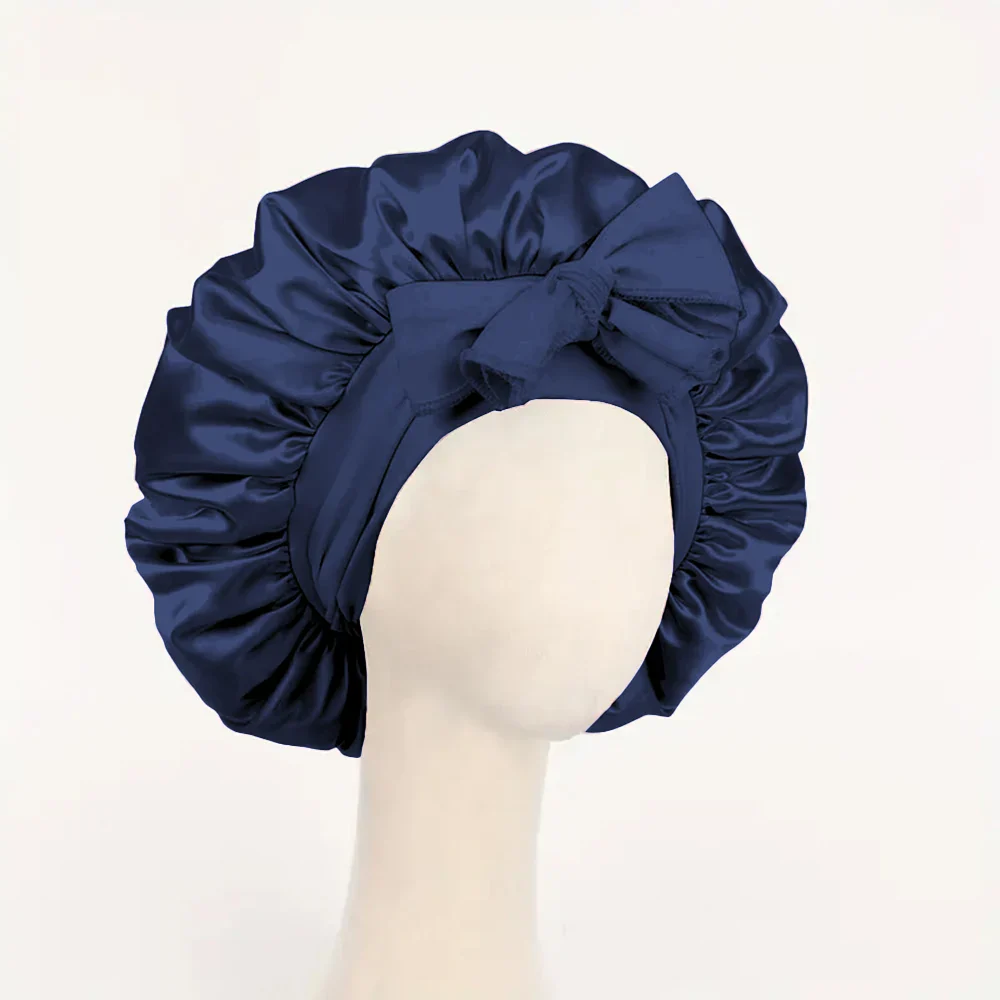 Adjustable Satin Bonnet with Tie - Image 3