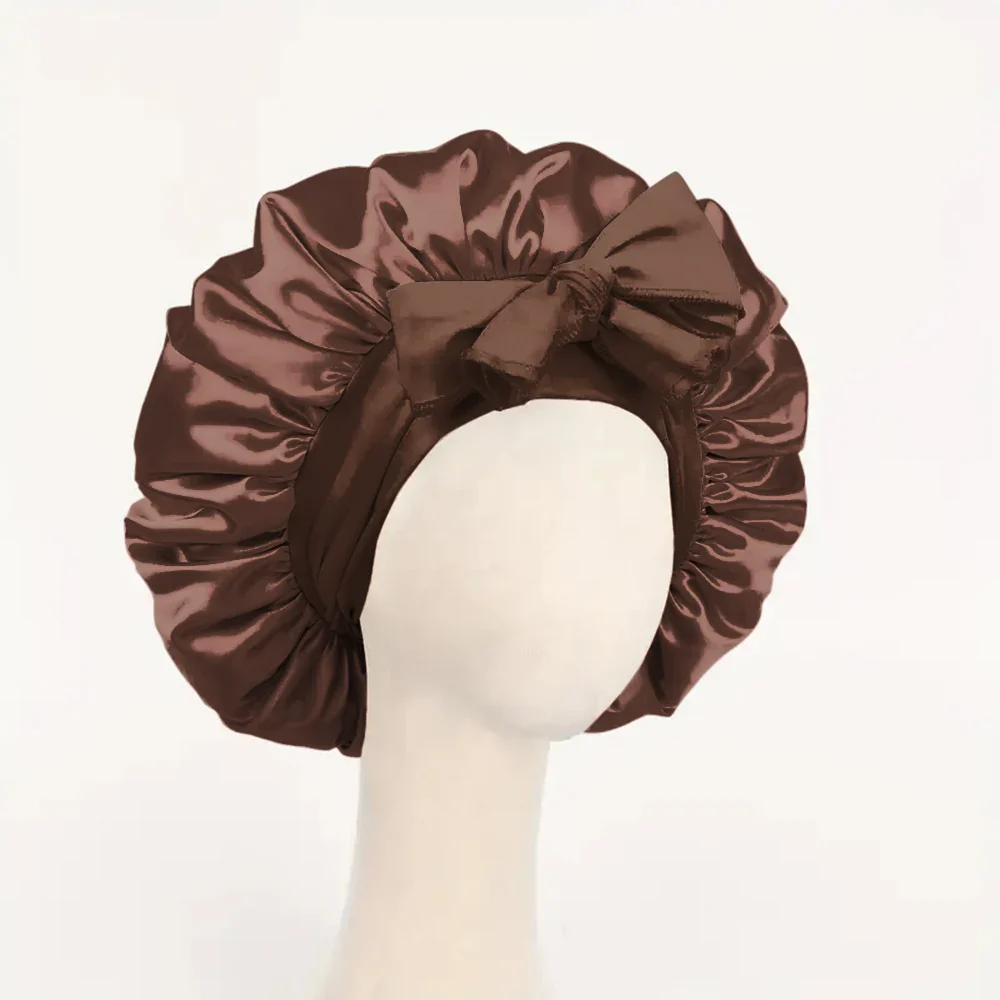 Adjustable Satin Bonnet with Tie - Image 7