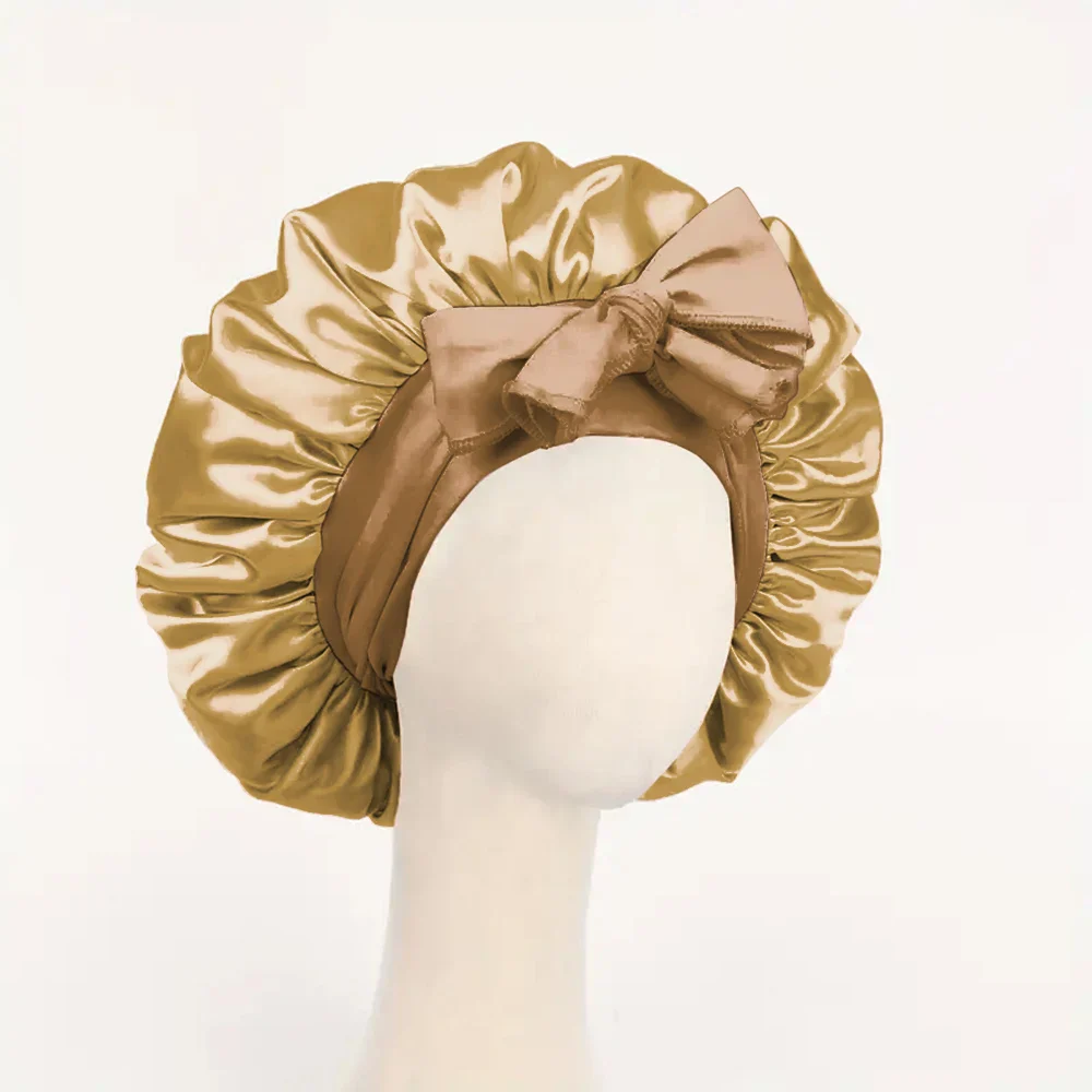 Adjustable Satin Bonnet with Tie - Image 8