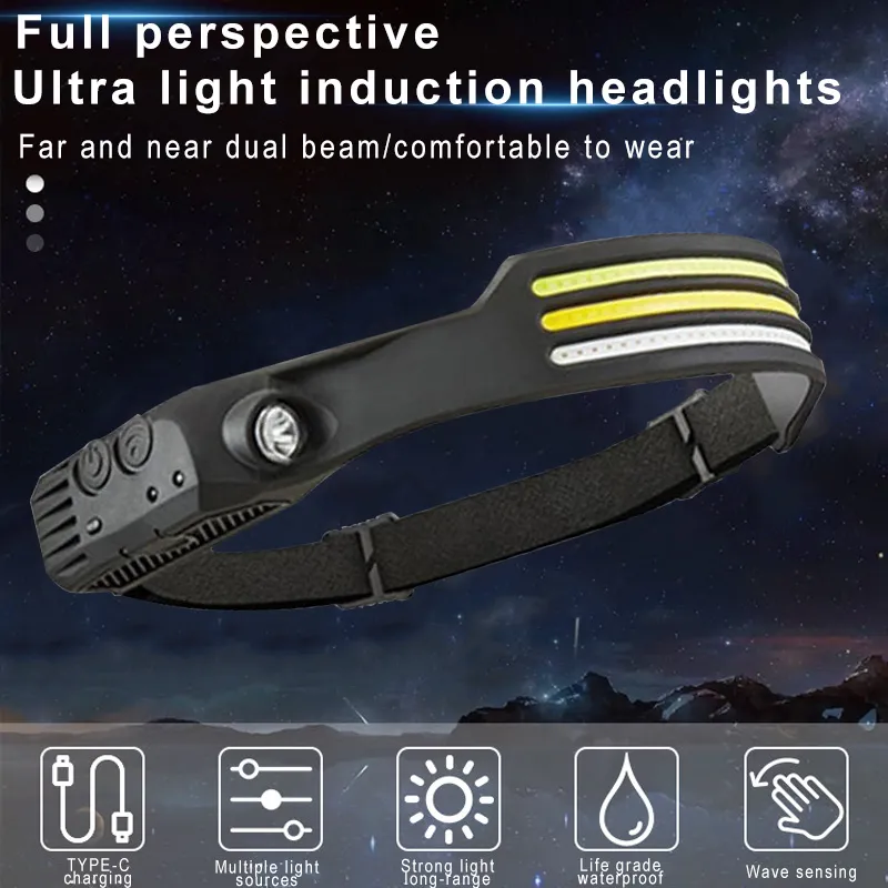 Advanced Induction COB LED Headlamp with Sensor Control - Image 6