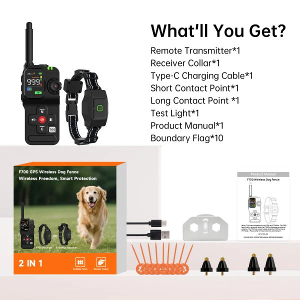 Astko F700 PLUS 3-in-1 Wireless GPS Dog Containment and Training System - Image 7