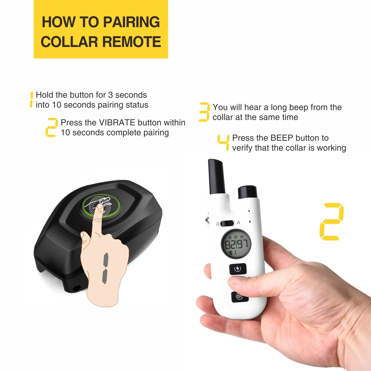 Auto and Manual Dog Bark and Training Shock Collar - Image 3