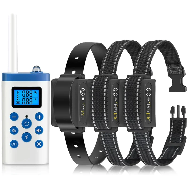 Automatic Bark Collar with Remote - 2-in-1 Dog Training Collar (3 - Collars for 3 Dogs) - Image 8