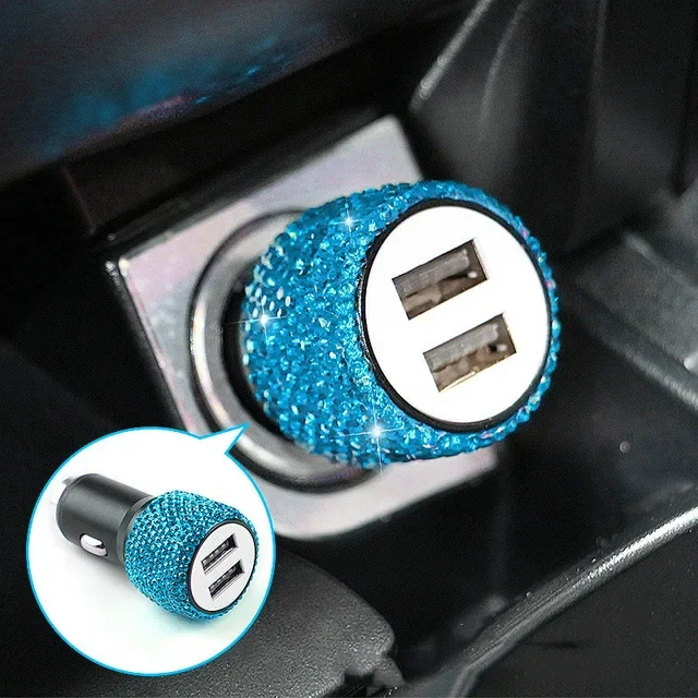 Bling USB Car Charger/All-in-One USB Cable 5V 2.1A - Image 9