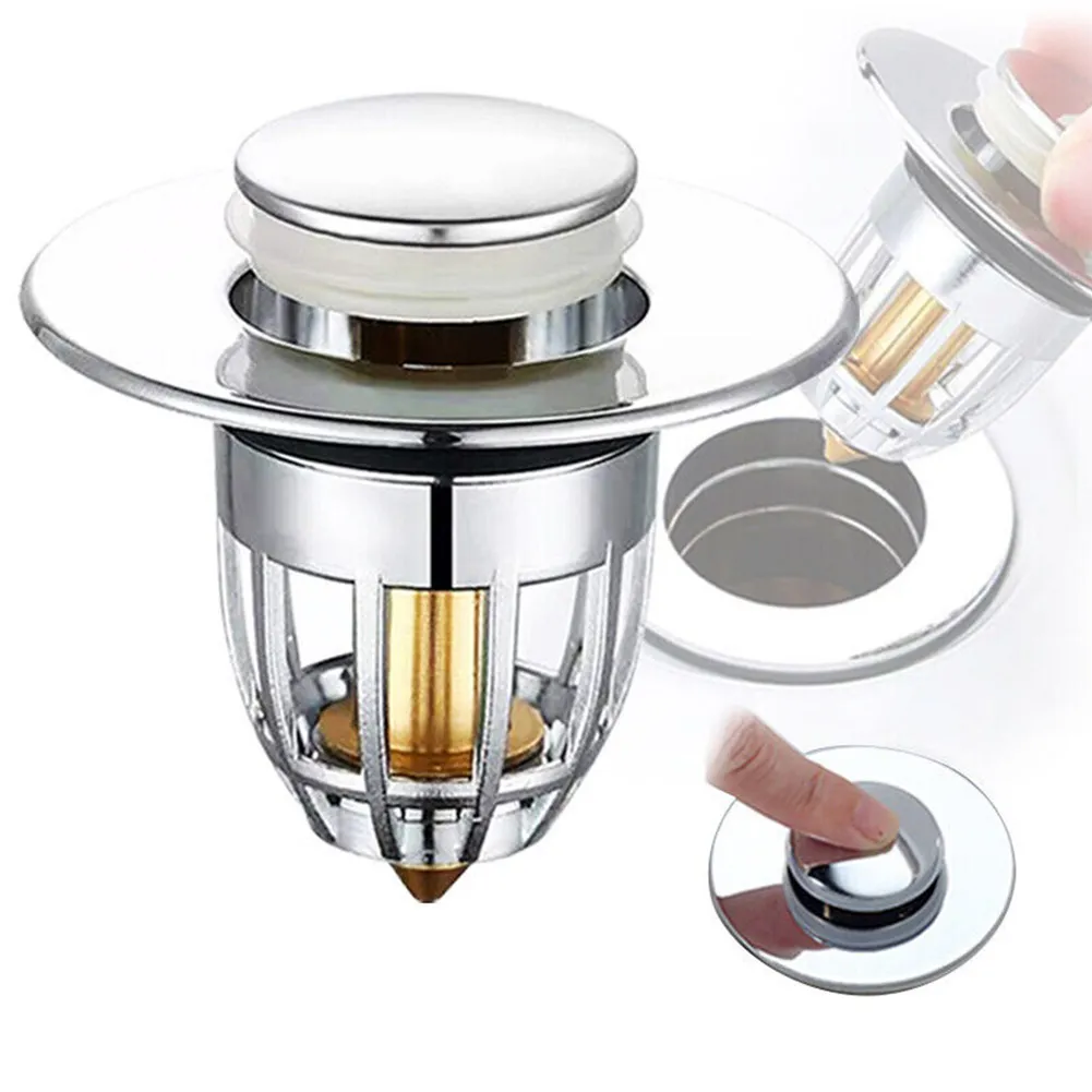 Bounce Press Basin Pop-up Drain Filter