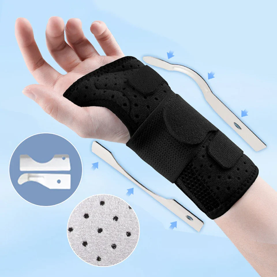 Breathable Wrist Support with Dual Aluminium Plate Stabilisation - Image 2