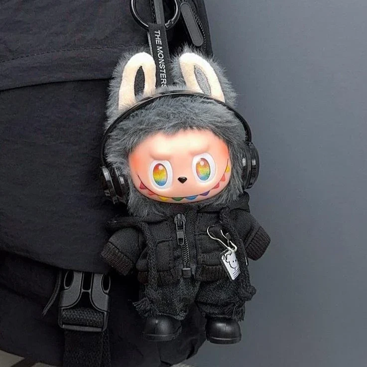 Casual Hoodie Outfit for 17cm Labubu Doll – Fashion Sweatshirt Jacket