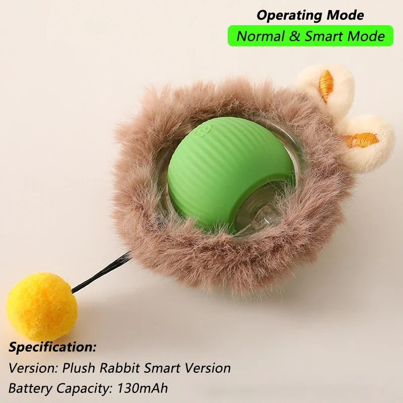 Cat Interactive Smart Ball Toy – Rechargeable Rolling Ball with Tail, Obstacle Avoidance & LED Modes - Image 17