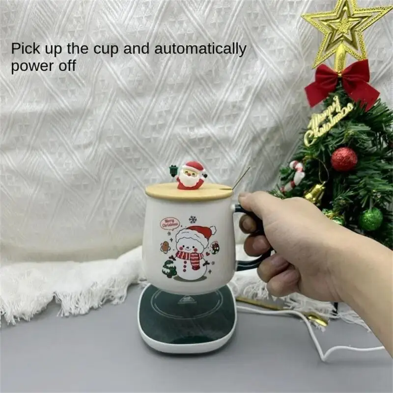 Christmas Ceramic Mug Gift Set – With Lid, Spoon & USB Heat Pad - Image 4