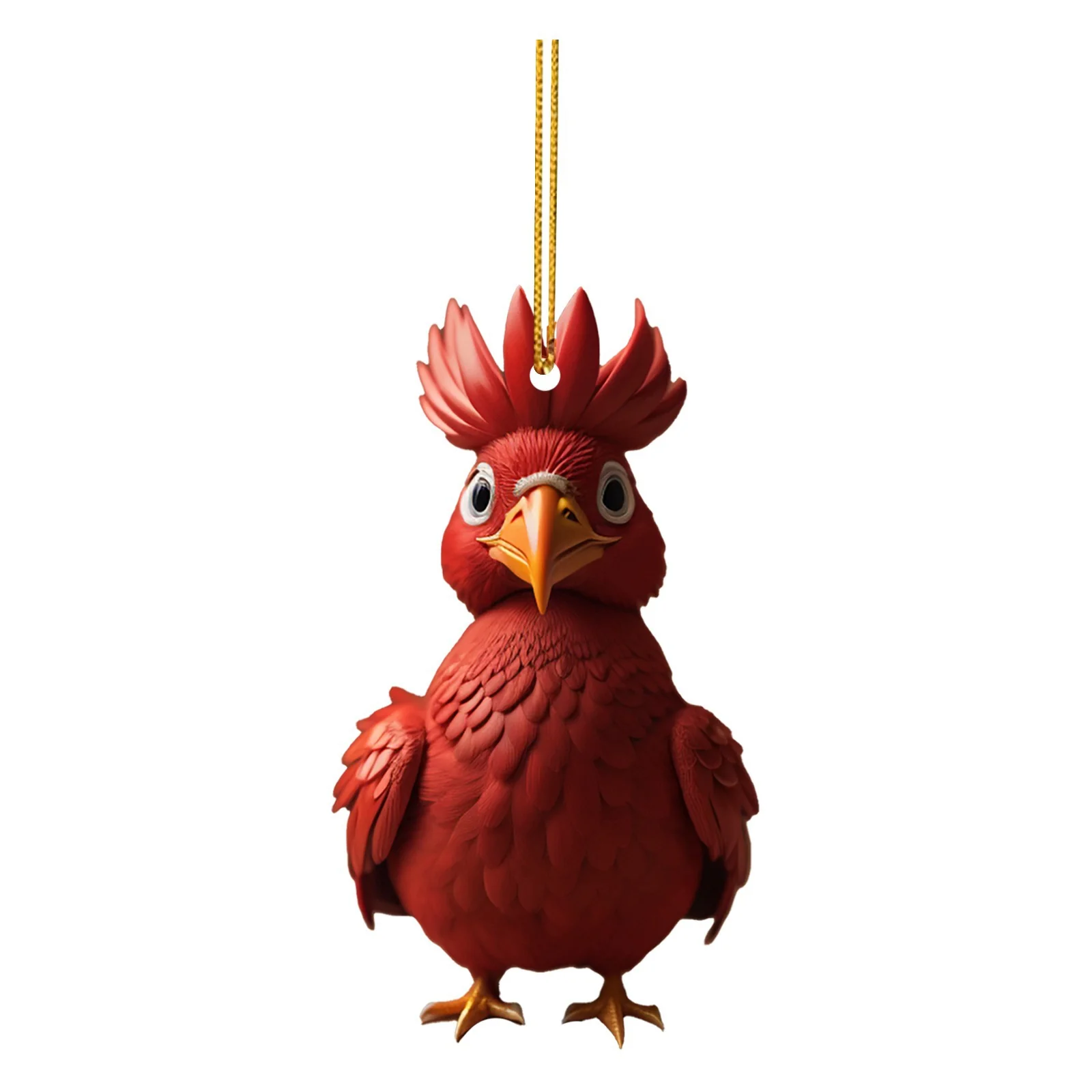 Christmas Creative Animal Chicken Tree Pendant Acrylic - Image 6