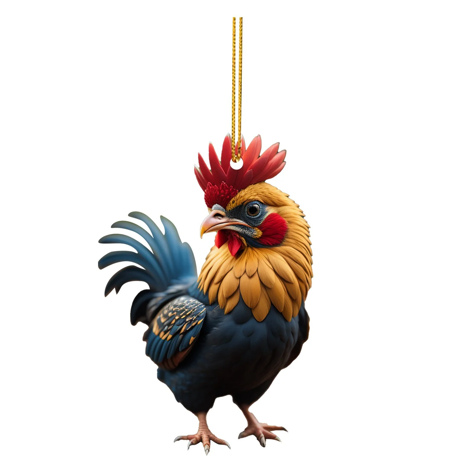 Christmas Creative Animal Chicken Tree Pendant Acrylic - Image 8