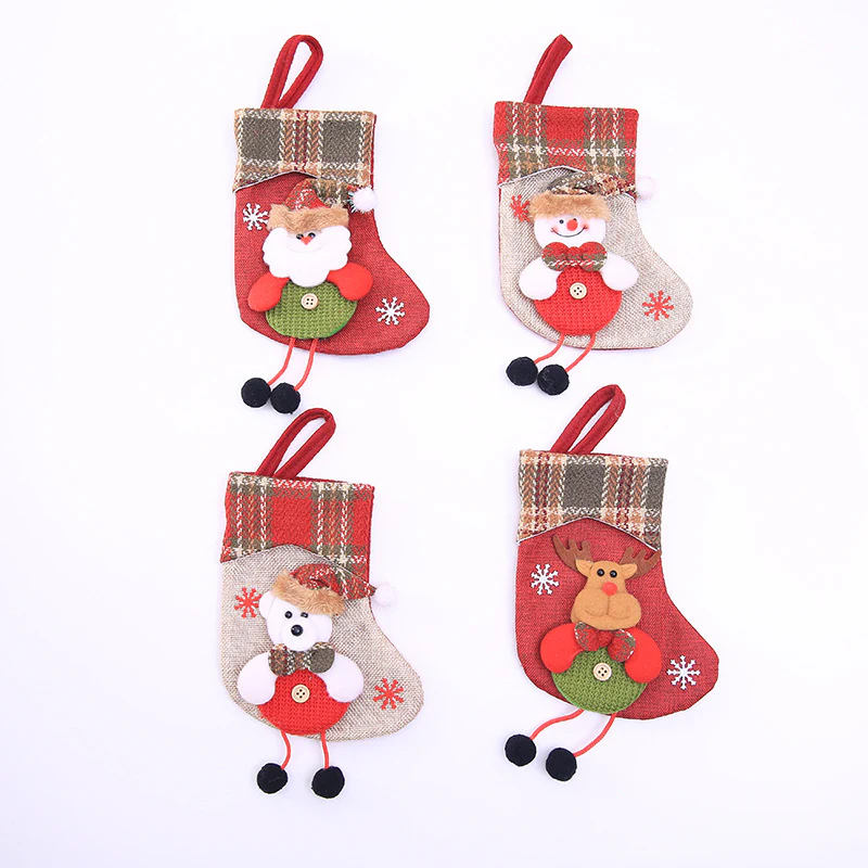 Christmas Decorations Christmas Stocking Pendant Christmas Stocking Gift Bag Hanging Piece - Image 2