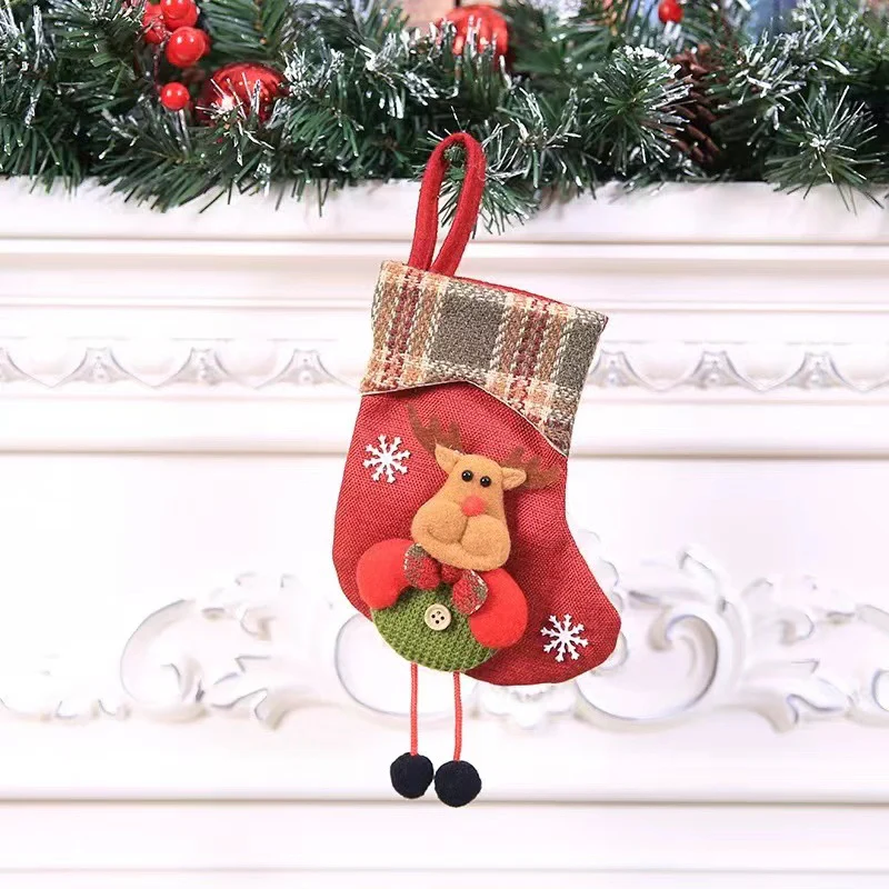 Christmas Decorations Christmas Stocking Pendant Christmas Stocking Gift Bag Hanging Piece - Image 5