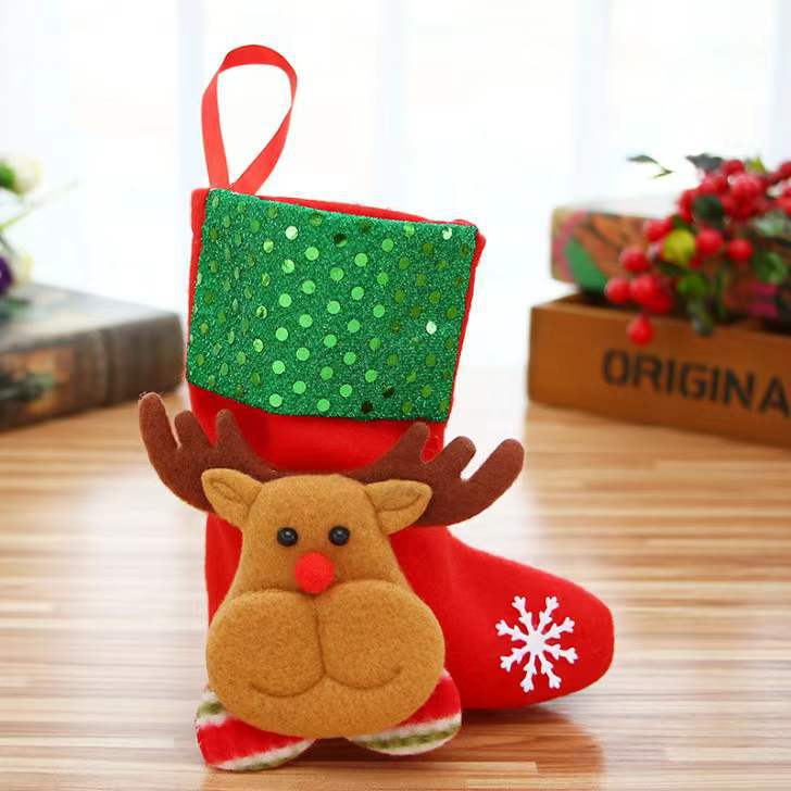 Christmas Decorations Christmas Stocking Pendant Christmas Stocking Gift Bag Hanging Piece - Image 9