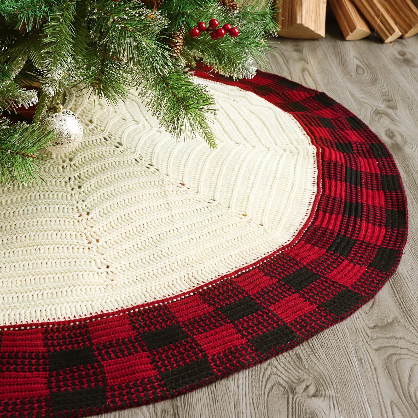 Christmas Decorative Knitted Tree Skirt - Image 4