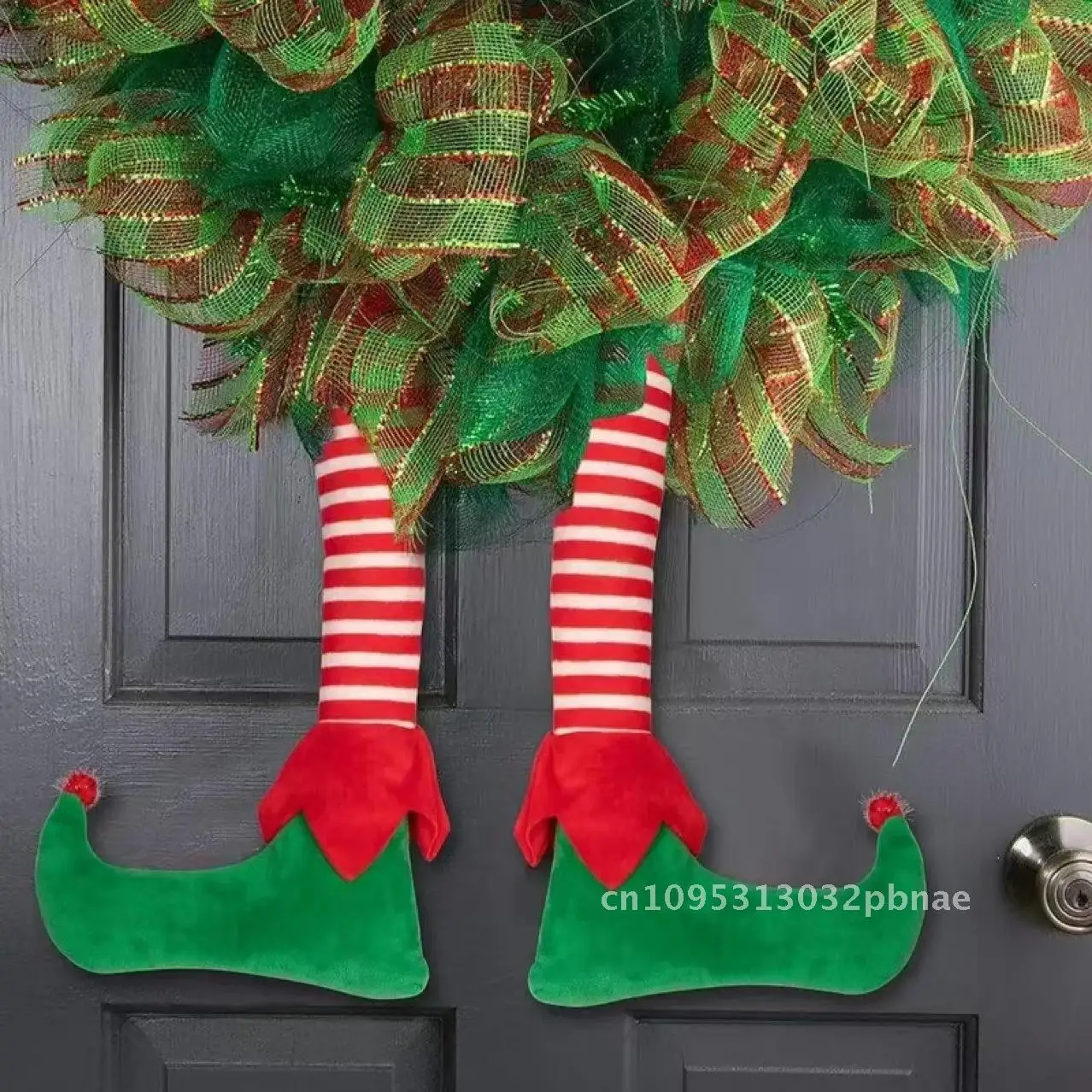 Christmas Elf Leg Tree Top Decoration - Image 3