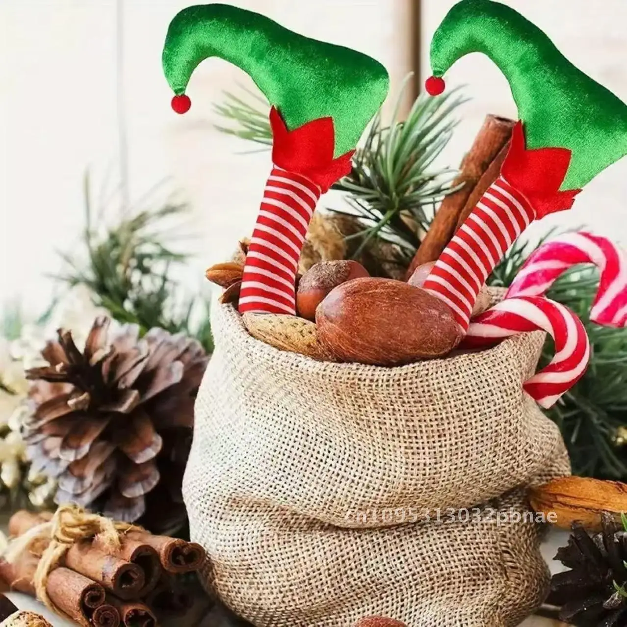 Christmas Elf Leg Tree Top Decoration - Image 4