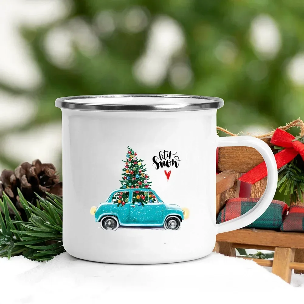Christmas Enamel Mug with Festive Print - Image 12
